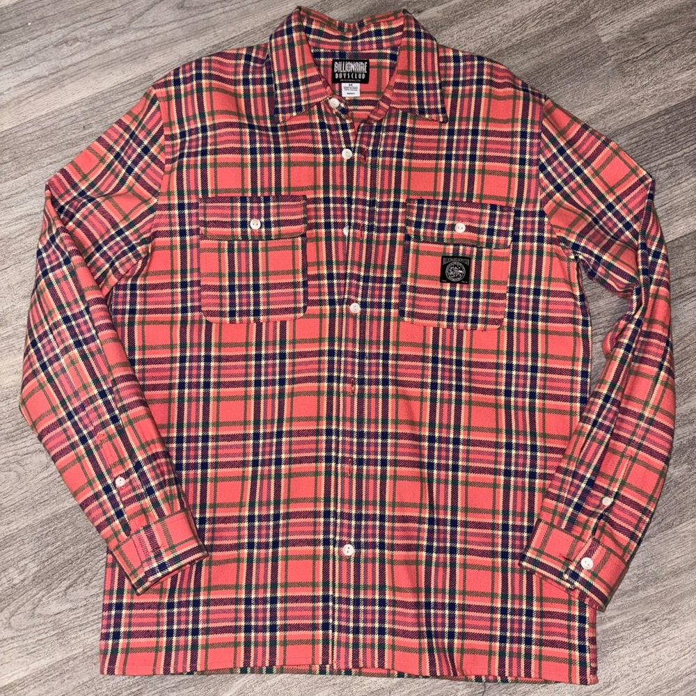 Billionaire Boys Club Red Plaid Casual Shirt